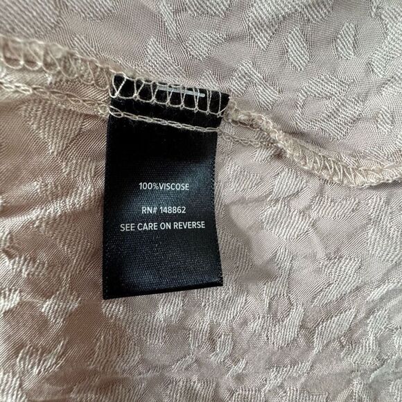 Torrid (2X) Jacquard Surplice Leopard Top - Shimmery Champagne Wrap Blouse - Picture 13 of 15